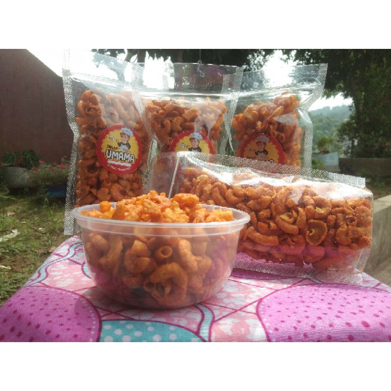 

Macaroni bantet jumbo pedas 100 gram / macaroni bantet renyah / macaroni