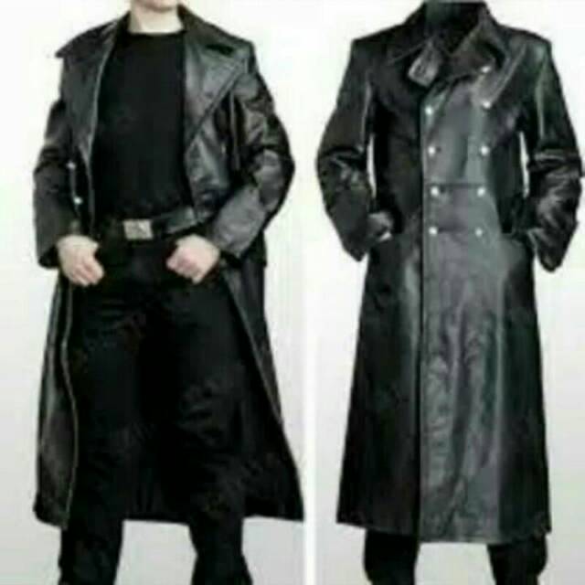 Jubah populer/mantel semi kulit pria