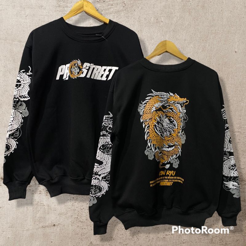 CREWNECK PRO STRET BLACK/ CREWNECK MURAH PRO STREET/ CREWNECK BLACK TERMURAH FULL SABLON