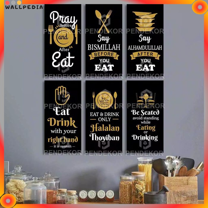 WALLPEDIA Hiasan Dinding Dapur Islami Wall Decor Pajangan Tema Food Kitchen Cooking