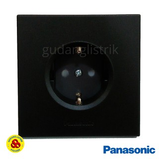 Panasonic Stop Kontak Arde Hitam CP 1G WESJP1121 Style Matte Black