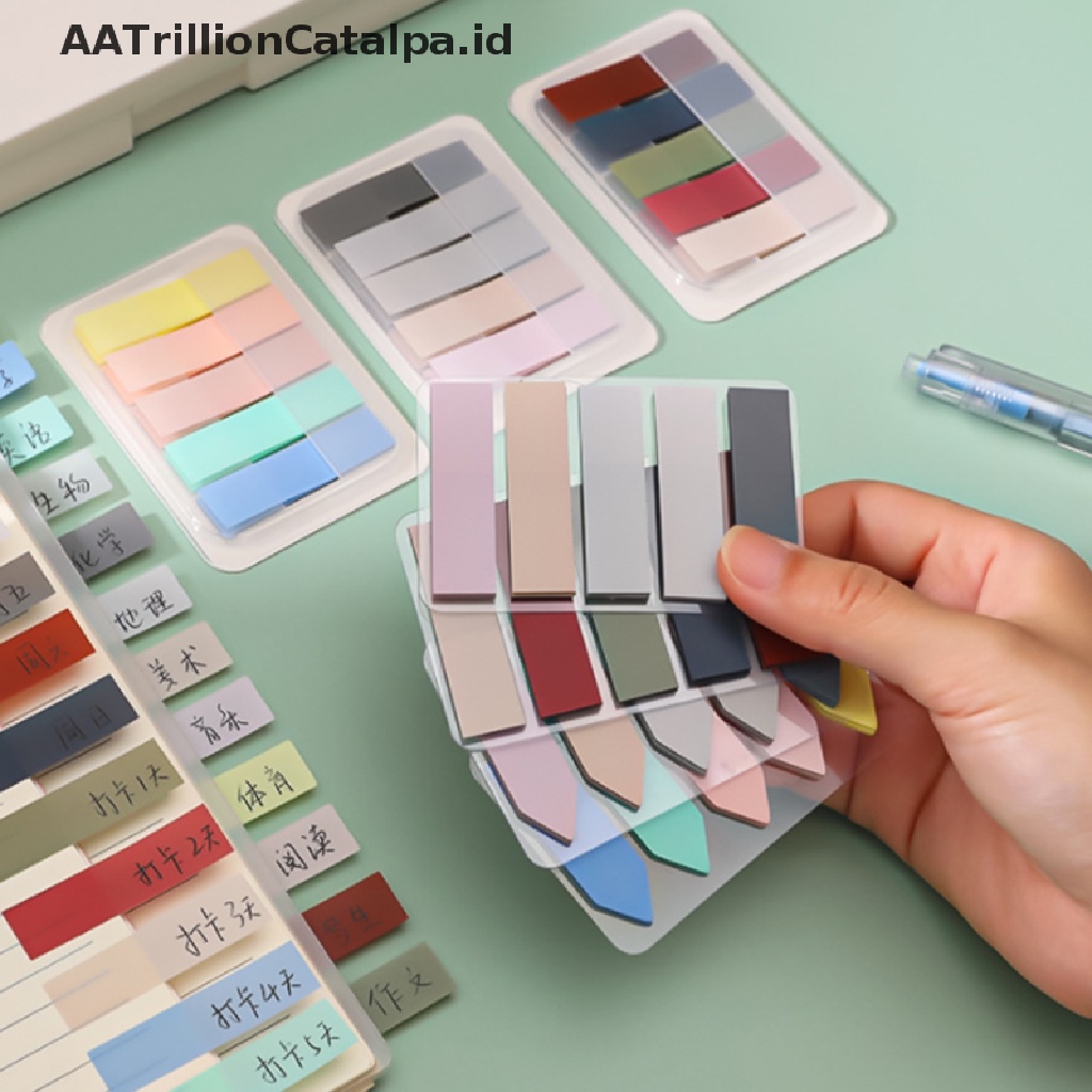 Aatrillioncatalpa 100 Lembar Sticky Notesmemo Pad Index Tab Motif Vintage Untuk Stationery