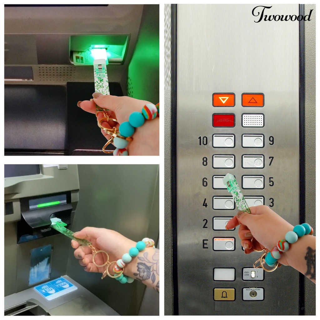 Twowood Gantungan Kunci Multifungsi Warna Cerah Untuk Pria / Wanita