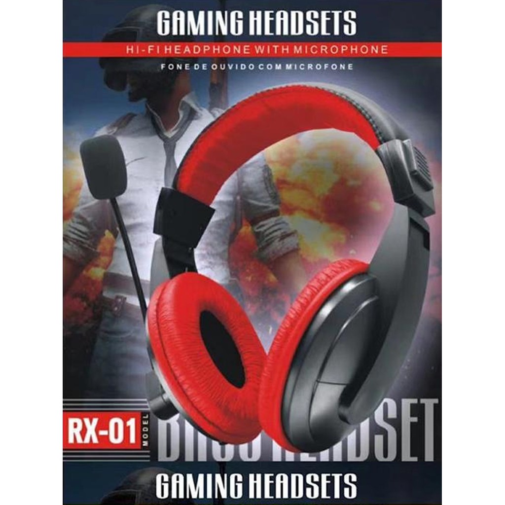 Roxyroxy - RX01 Headsets Gaming Over Ear Bisa Untuk Laptop/ PC/ Handphone With Microphone