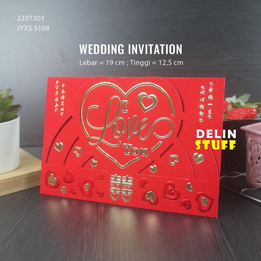 Jual Undangan Pernikahan Perkawinan Sangjit Shuang Xi / Wedding