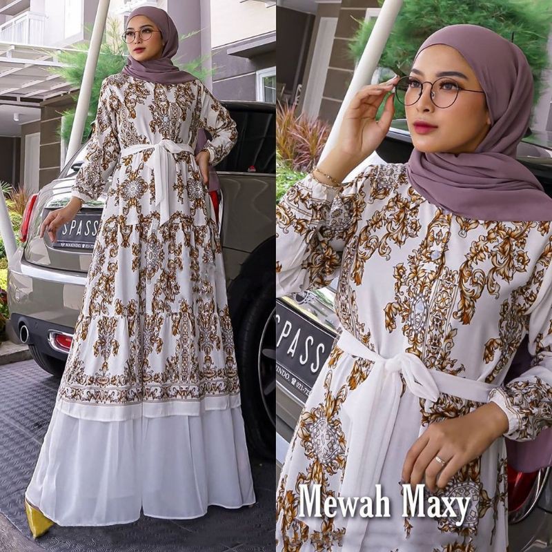 Mewah maxy baju gamis pakaian wanita dress fashion muslim