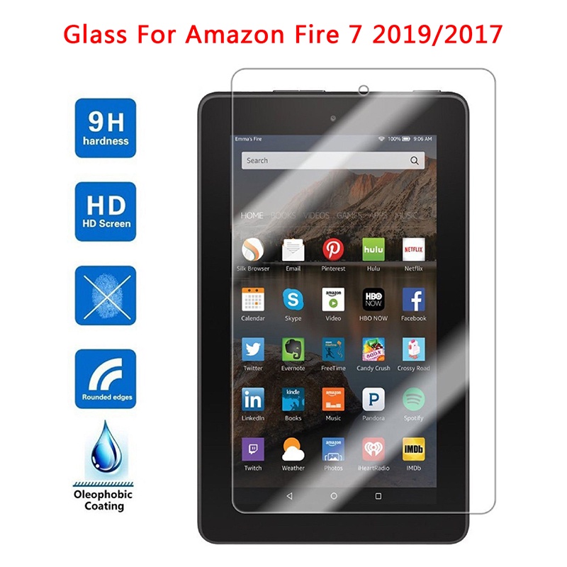 Pelindung Layar Tempered Glass HD 8 Plus (2020 10th Gen) HD8 2018 2017 2016 8.0 &quot;KFONWI Fire 7 2017 Fire7 2019 7.0&quot;