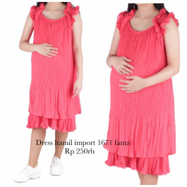 Baju hamil dress hamil import 1671 fanta