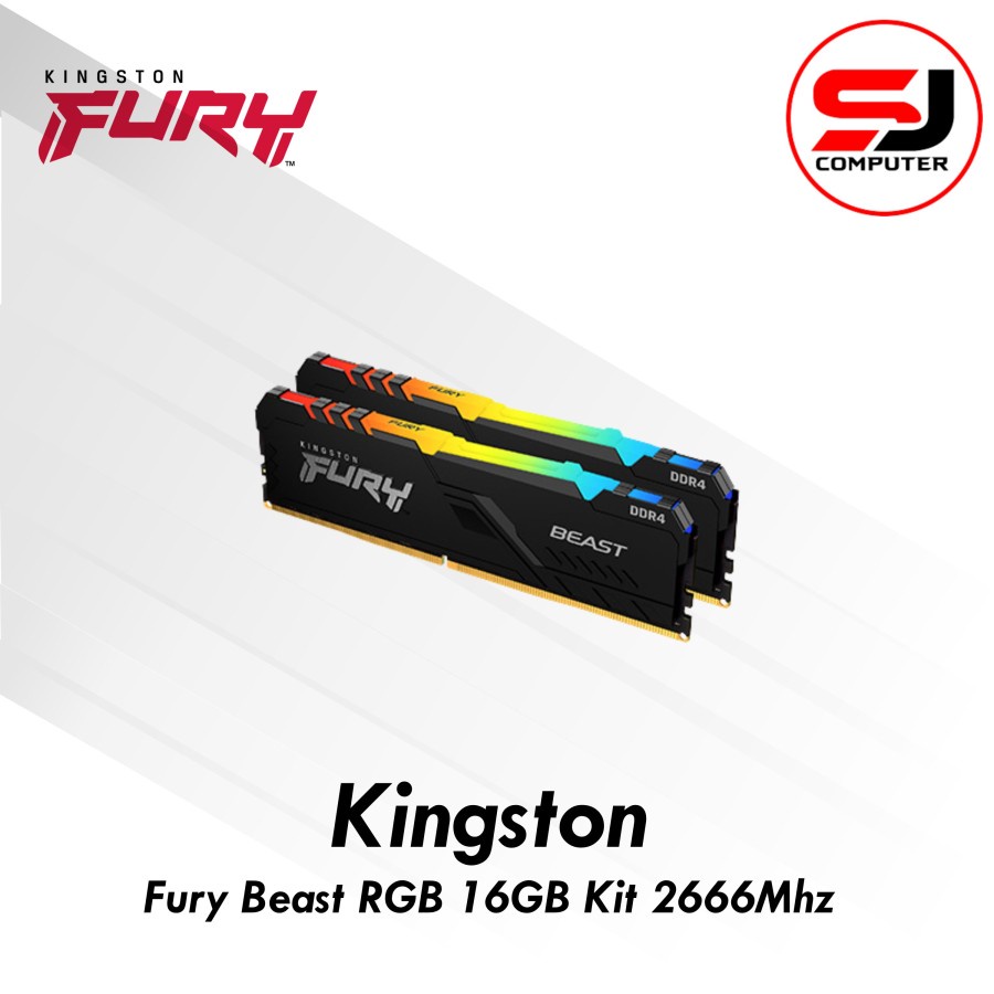 Memory Kingston Fury Beast RGB 16GB Kit 2666Mhz Longdimm