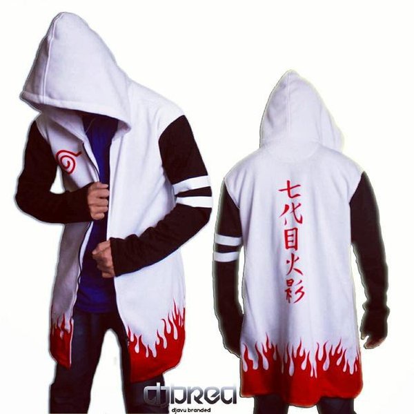 NARUTO SHIPPUDEN BORUTO YONDAIME HOKAGE 7 ANIME MANGA Jaket Sweater Jubah