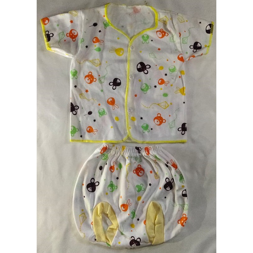 Satu Set Baju Celana Baby New Born Terdaftar SNI - Bahan TEBAL &amp; HALUS / Setelan Pakaian Bayi