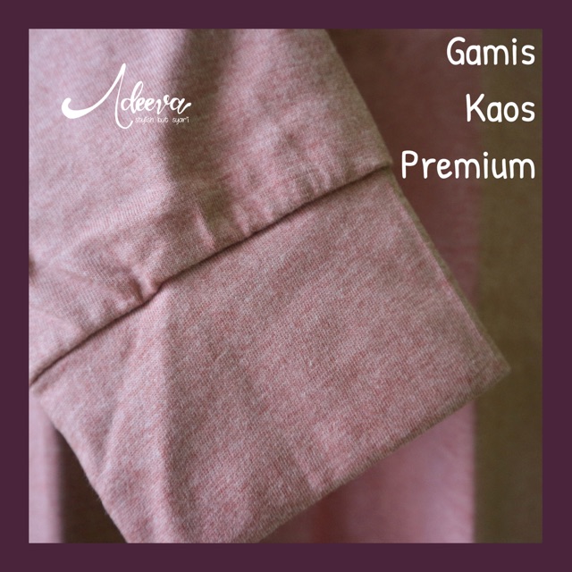 Gamis Kaos Salem Pastel