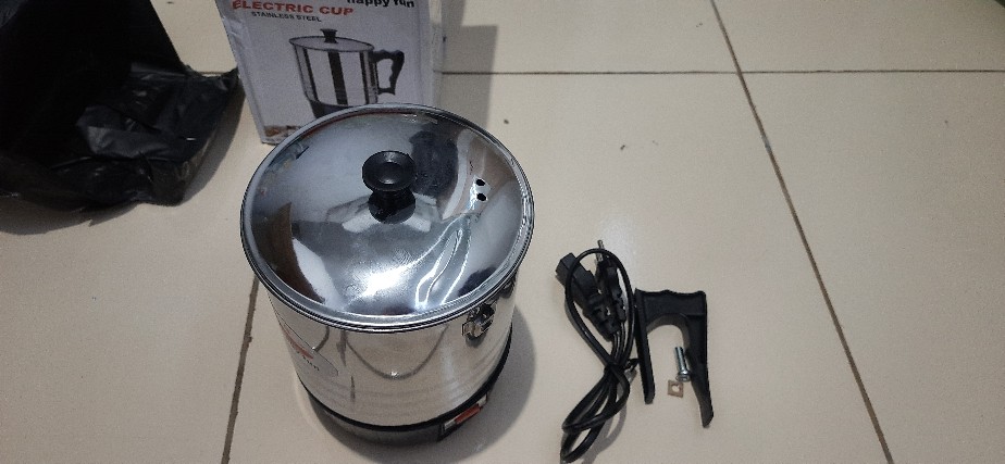 Teko Listrik Pemanas Air Stainless Steel Low Watt Mug Elektrik Gelas Electric Kettle Heating Cup
