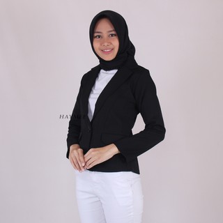 HaymeeStore Blazer Kantor Wanita Atasan Jas Cewek Woman 