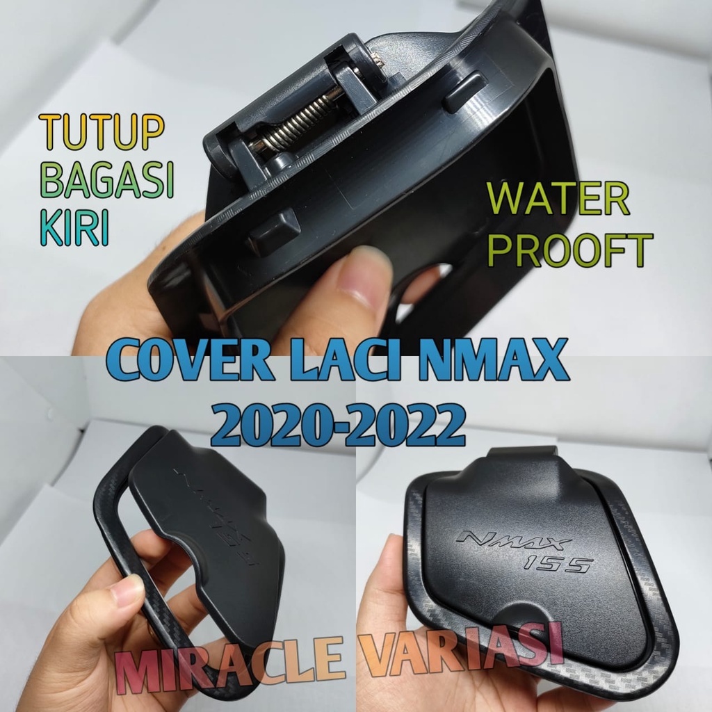 TUTUP BAGASI KIRI NMAX 2020-2022 COVER LACI NMAX 2020-2022 WATER PROFOOT CARBON
