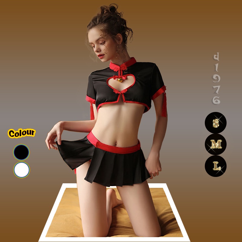 d1976 Lingerie Sexy Wanita Anime Cosplay Lingery Transparan Cheongsam Lingeri OFL-F395