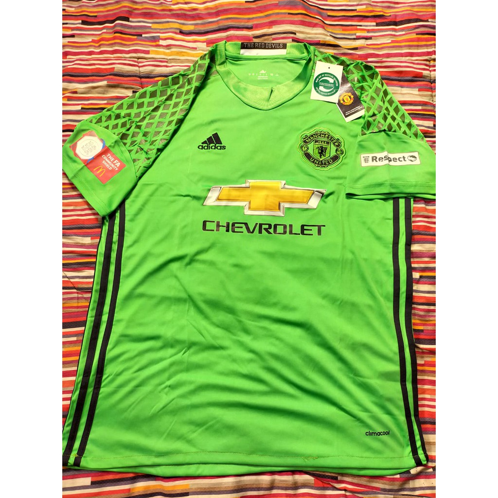 Jersey Manchester United GK final Community Shield 2016 / 2017 BNWT