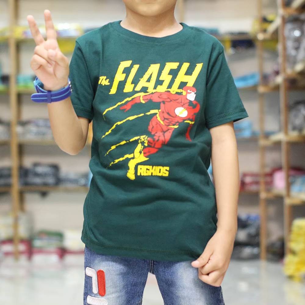  Pabrik  Kaos  Anak Cowo Cewe Superhero Flash Rayintyagrosir 