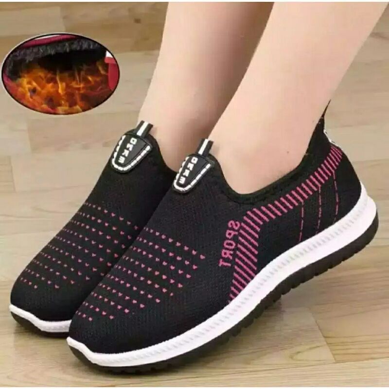 Sepatu Slip On Wanita|Sneakers Wanita Slip On Sports Shoes Cewek| Sepatu Sneakers Slip On Kanvas Wanita(ZHIRASTORE)