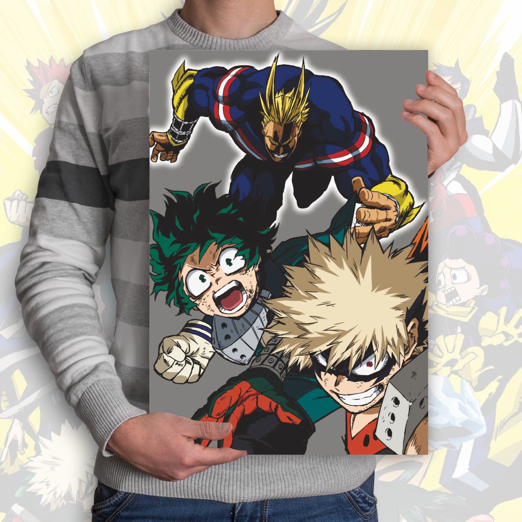 Poster Boku no Hero Academia Anime My Hero Academia A3+ Deku Midoriya Izuku Bakugo Todoroki-9 BNHA S2
