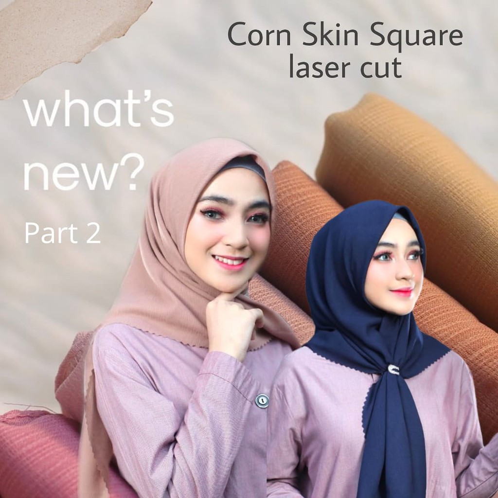 Jilbab Segiempat Cornskin LASER Original AZARA