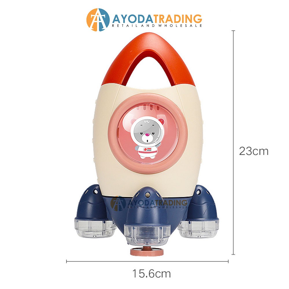 Baby Rocket Spray Water Toy Mainan Kamar Mandi Kolam Renang Bayi