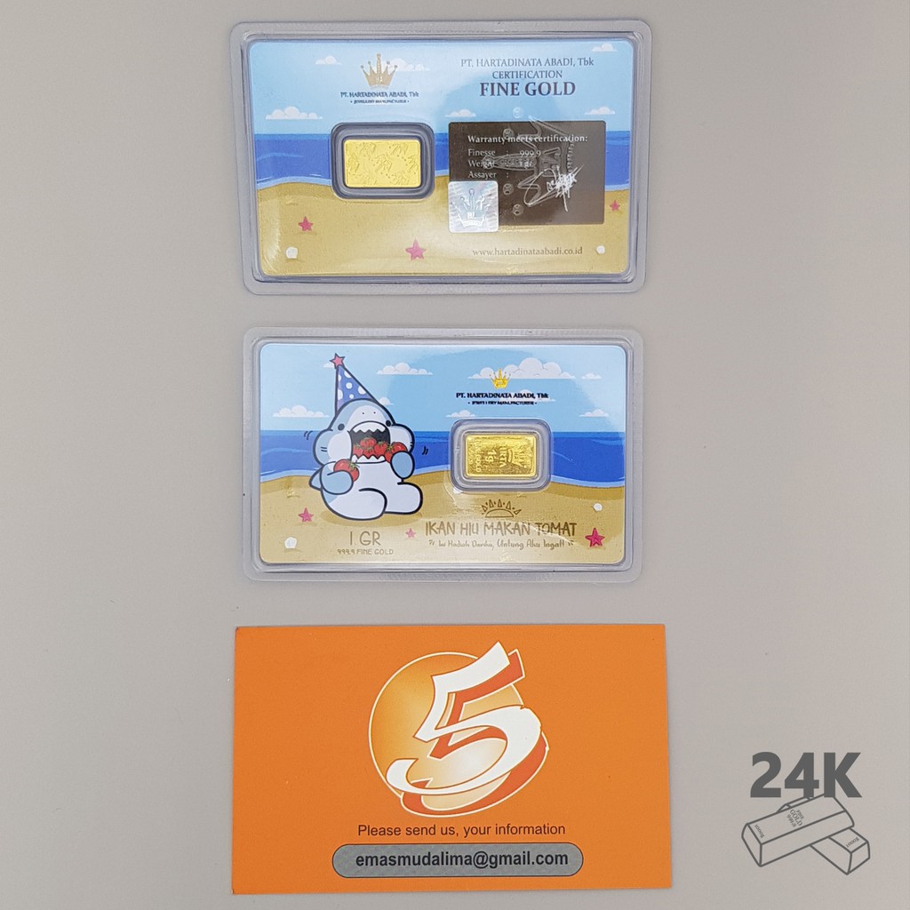 LM Emas Logam Mulia Hartadinata Edisi Happy Birthday Pantun Hadiah 1 Gram (2) Gift Series ACC size m