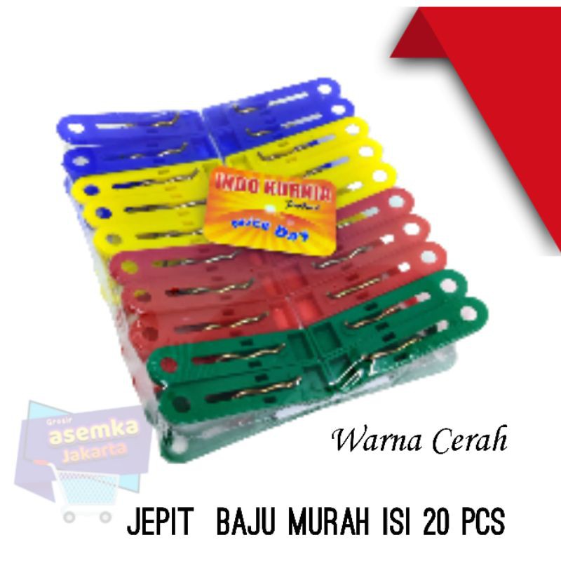 Jepit Baju isi 20pcs Warna Produk Terlaris Grosir