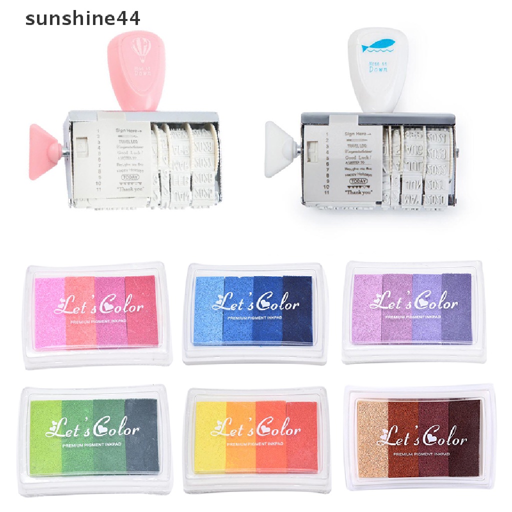 Sunshine Stempel Roller Portable DIY Untuk Scrapbook / Kartu / Craft