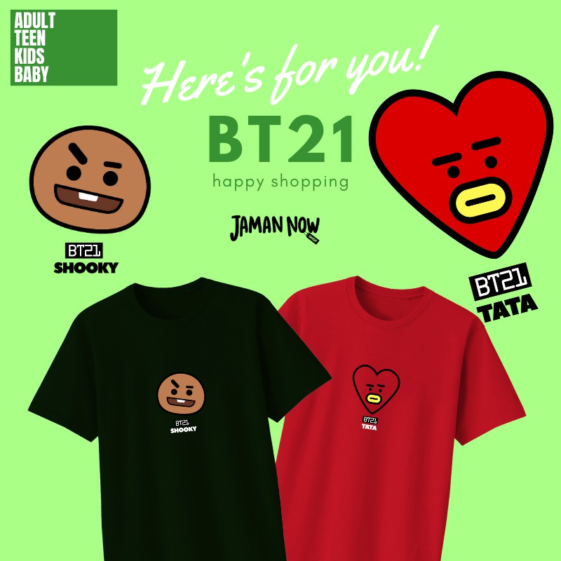  Baju  Kaos  Remaja Dewasa KPOP Karakter Combed Premium 