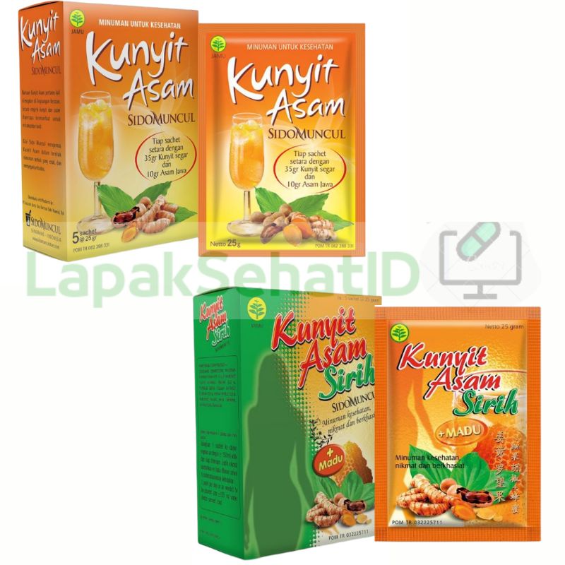 

Kunyit Asam - Kunyit Asam Sirih Sidomuncul 1 box isi 5 sachet