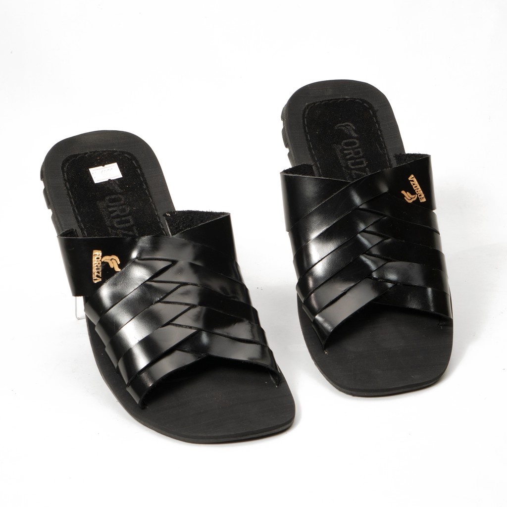 Sendal Pria Slop Casual Kulit Sandal Slide Dewasa Kekinian 5505