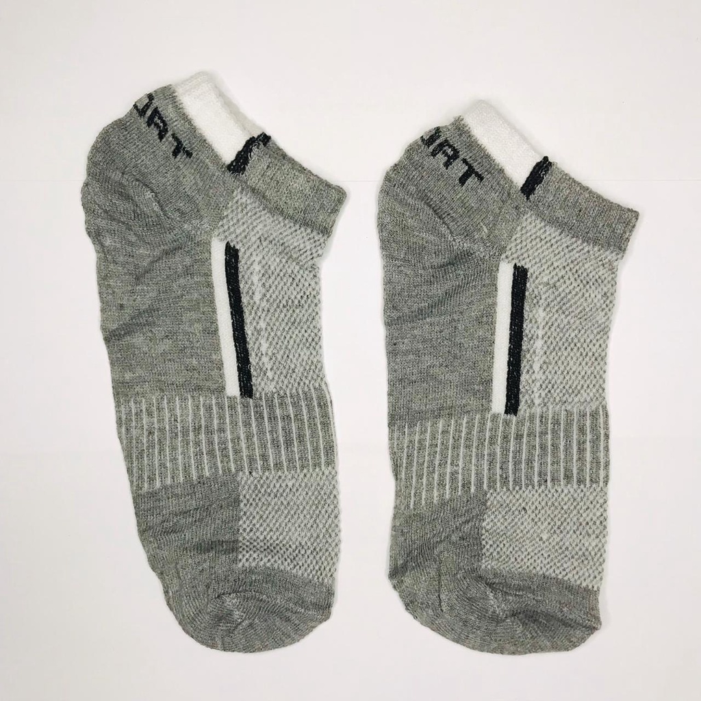 INDOMINI KAOS KAKI POLOS 6 GARIS SOCKS MURAH KAOSKAKI FASHION WANITA PENDEK IMPOR R103-SPORT ABU