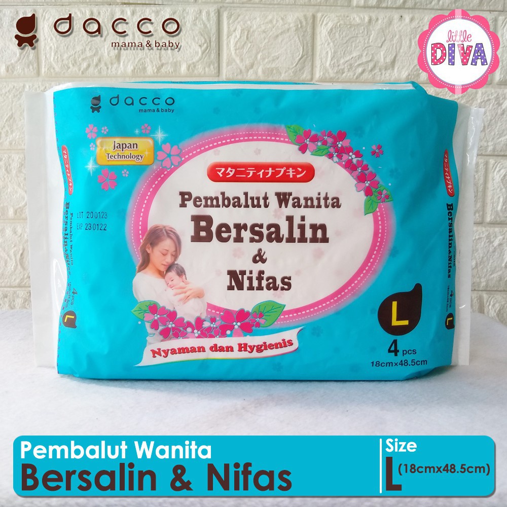 PEMBALUT BIRU BERSALIN / NIFAS 4 pcs JAPAN Technology Mama  Nyaman, Hygenis Dacco osaki ens