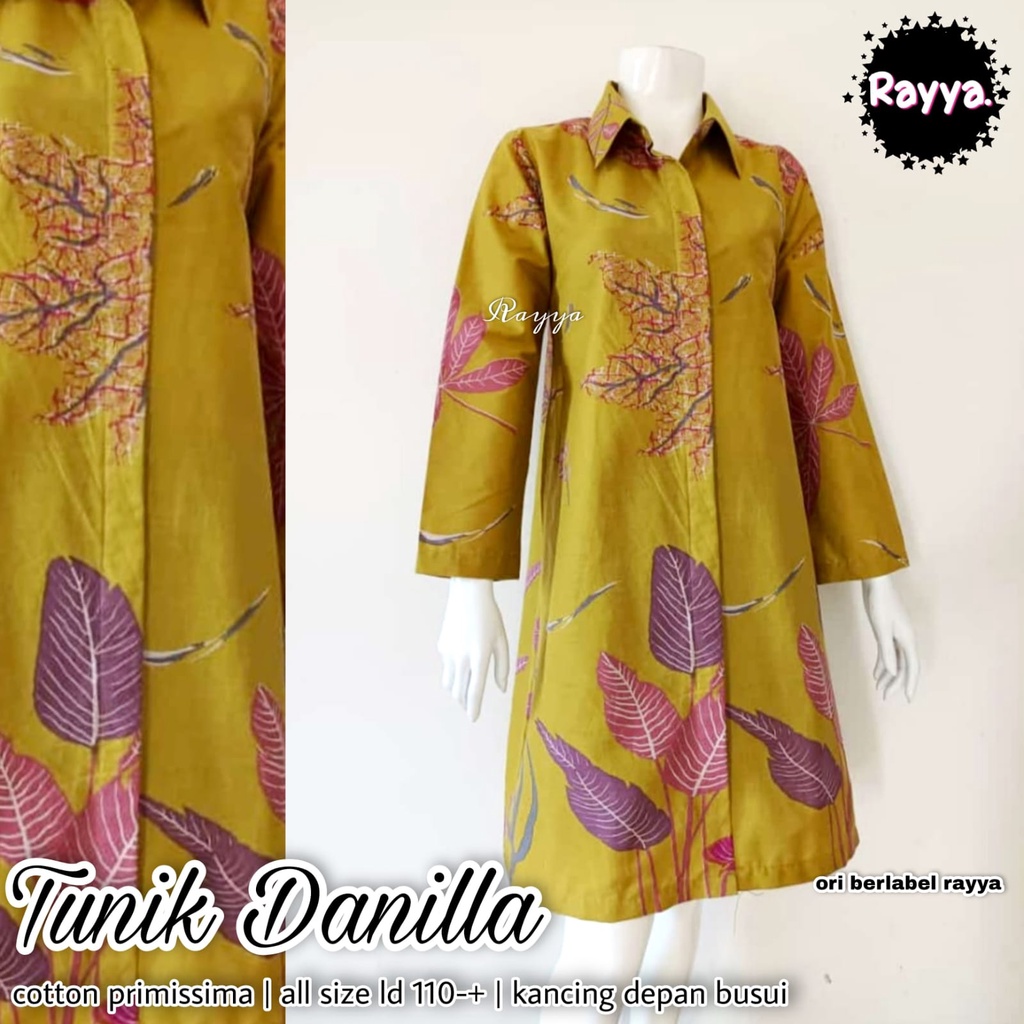 Dress Tunik Batik Katun by Butik Batik Solo Bahan Batik Katun kode DRESS TUNIK BATIK DANILLA TUNIK