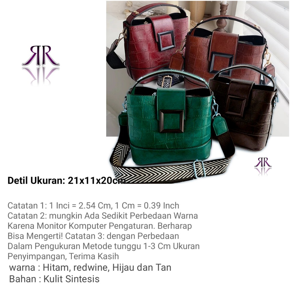 Tas Selempang Wanita Croco Korea Travel Jinjing Tas Kulit Selempang Mini