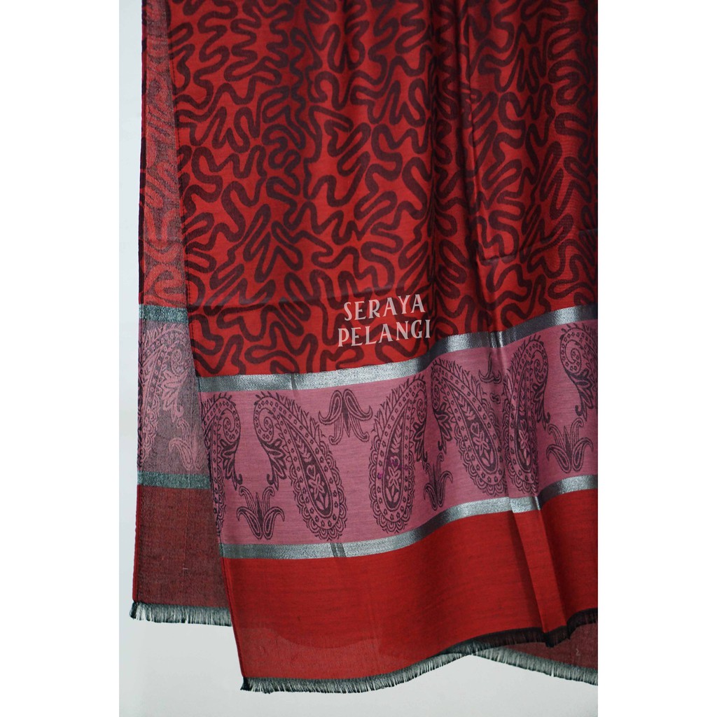 Pashmina Sutra Motif Sulur/Keong | Selendang | Scarf | Syal | Shawl | Pasmina Kashmir | Souvenir | Hadiah Ulang Tahun | Birthday Gift | Silk | Aksesoris Fashion Wanita | Premium Import Quality | Grosir Murah | Selendang Sutera