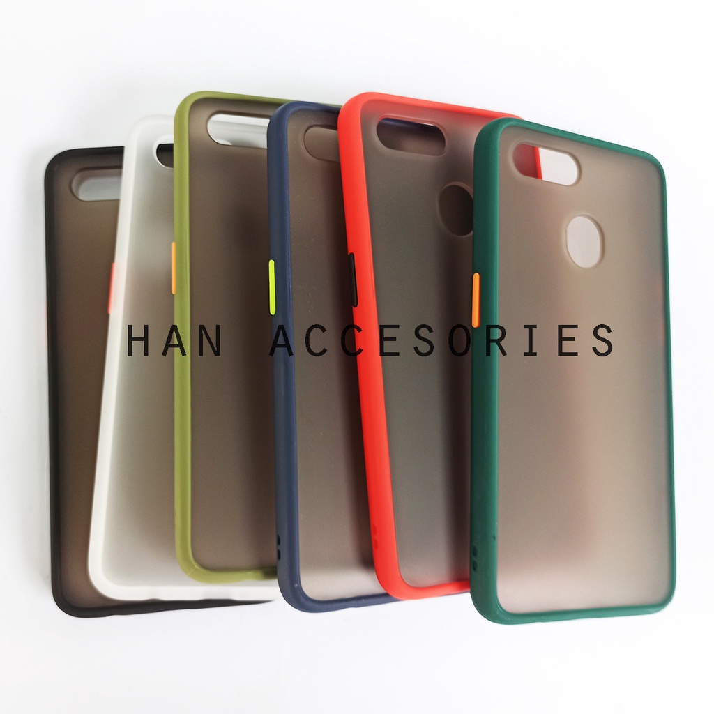 (PAKET HEMAT) Case Fuze Dove + Temperred Glass OPPO A3S/A5S/A7/F9/A11K/A12/A15/A31/A52/A72/A92/A53 2020 Hardcase / Matte Colour / Case Candy