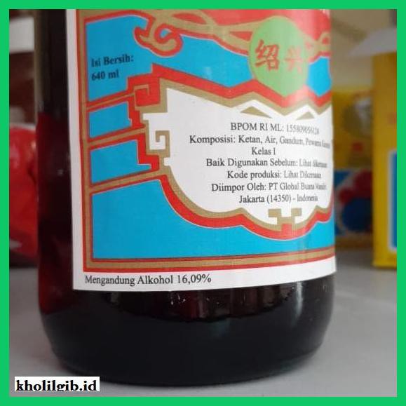 

gnidderdsaus- arak masak su brand shaoxing shao xing huadiao botol 640 ml / 640ml -asliiiiii.