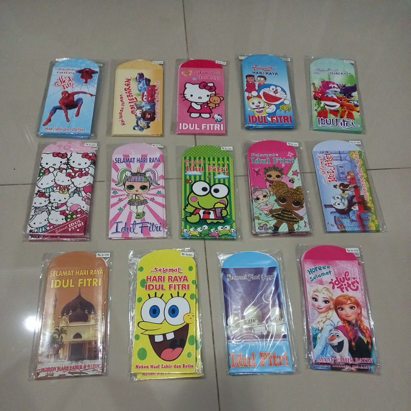 

amplop lebaran kartun 1 pak isi 10pcs double tape request