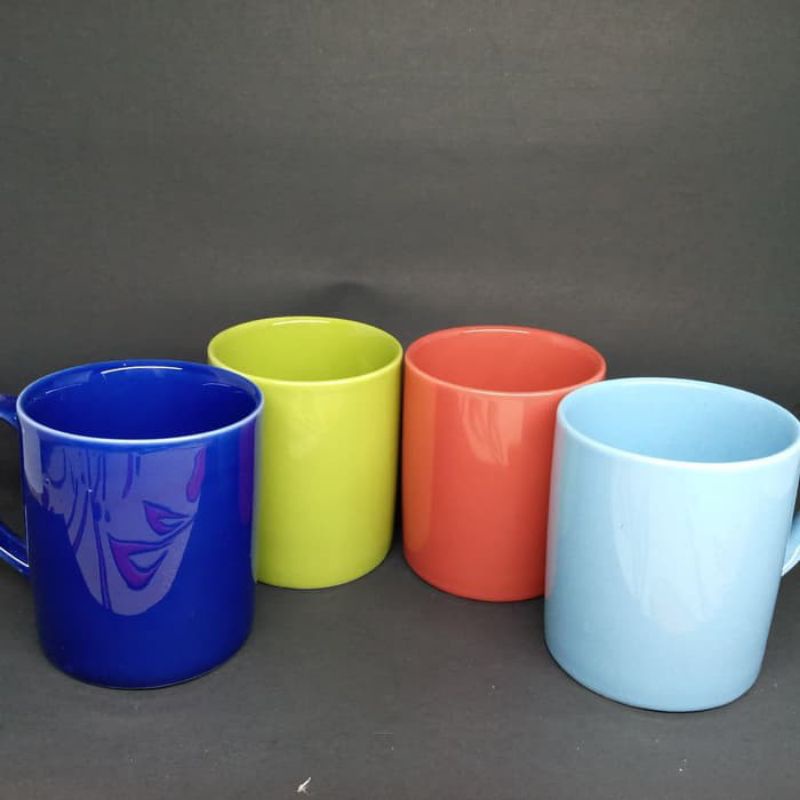 mug keramik tebal premium sni/gelas cantik warna warni/mug porselen unik/gelas teh