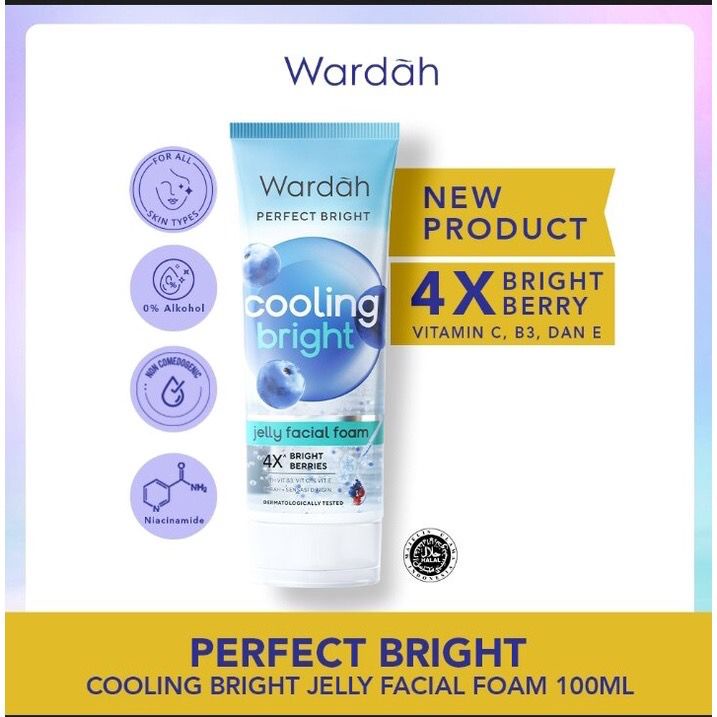 Wardah Perfect Bright Cooling Bright Jelly Facial Foam100ml