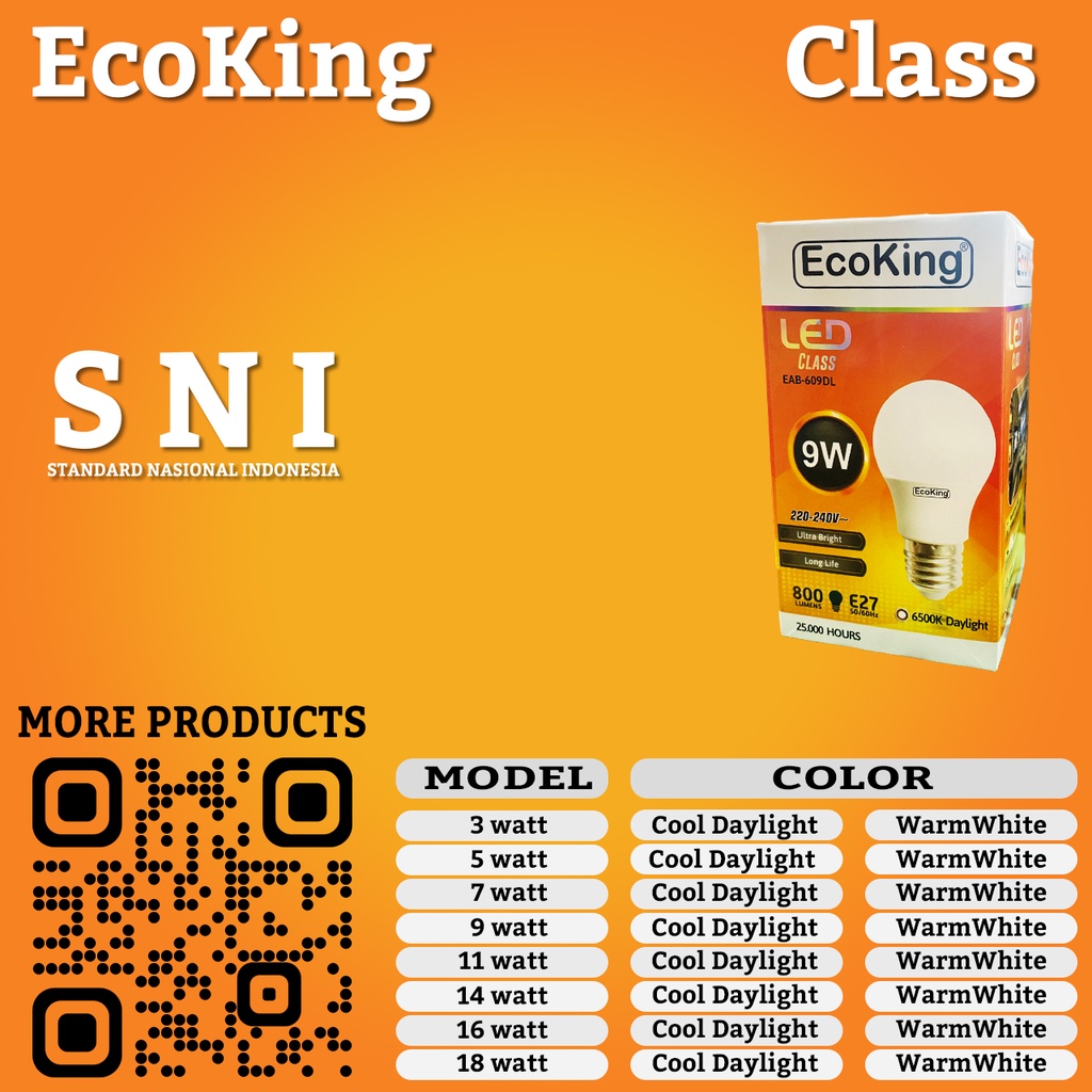 Lampu Led class 9w Ecoking