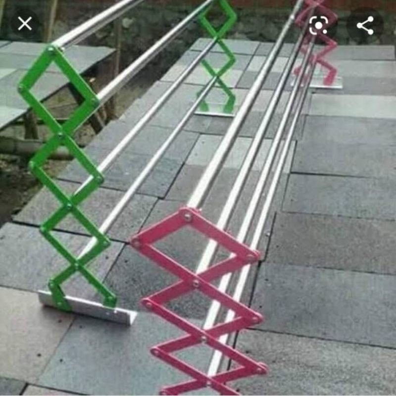 Jemuran Lipat / Jemuran Baju Lipat / Jemuran Dinding / Jemuran Tempel