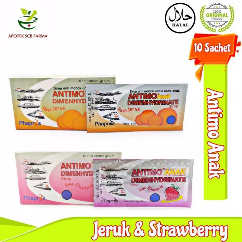 Antimo Anak Jeruk / Stawberry - Untuk Mengatasi Rasa Mual dan Muntah