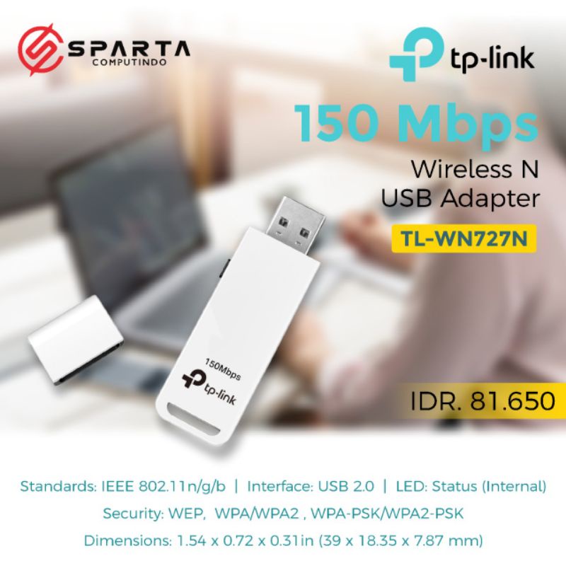 TP-Link TL-WN727N Wireless N Usb Adapter 150 Mbps Orginal New