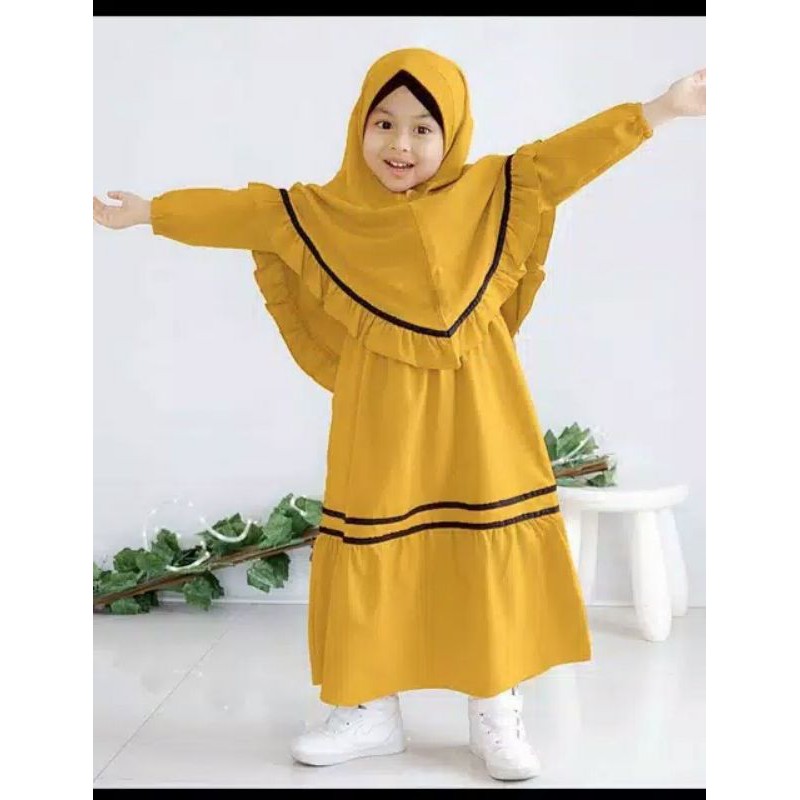 GAMIS ANAK TANGGUNG TERLARIS //YUMNA GAMIS KIDS//MOSCREP PREMIUM