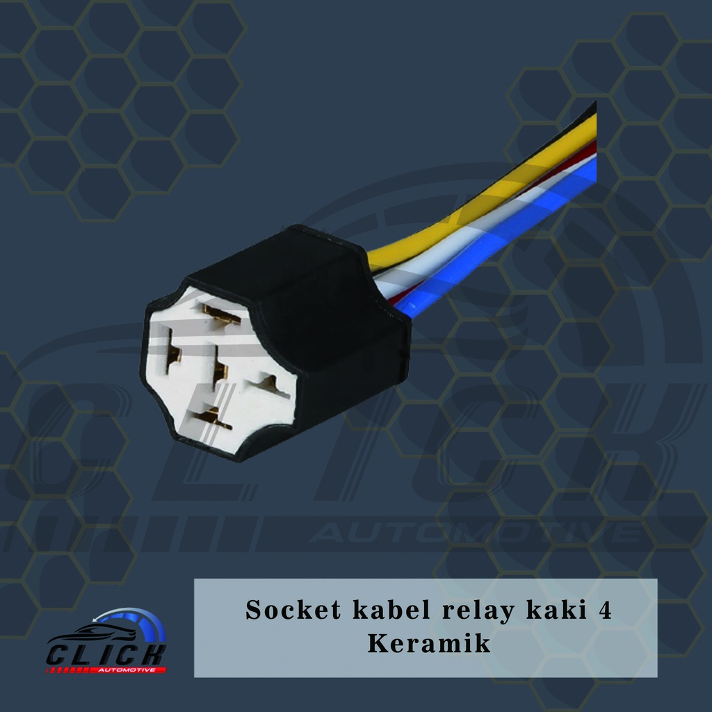 SOCKET RELAY CERAMIC - SOKET RELAY KERAMIK KLAKSON LAMPU KAKI 4