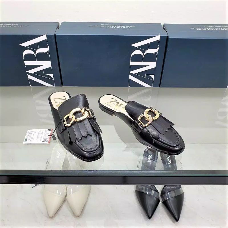 zara chain detail mules sandal slip on
