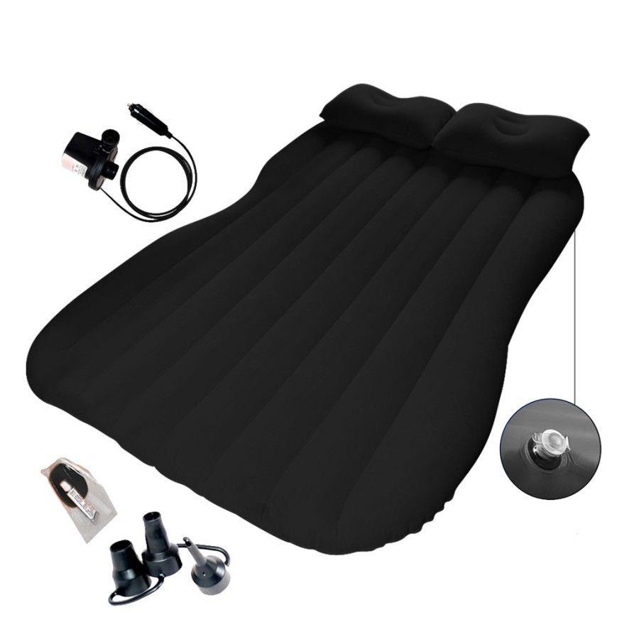 Matras  Kasur Angin Anak Warna Hitam Bahan PVC Beludru  Tilam Mobil